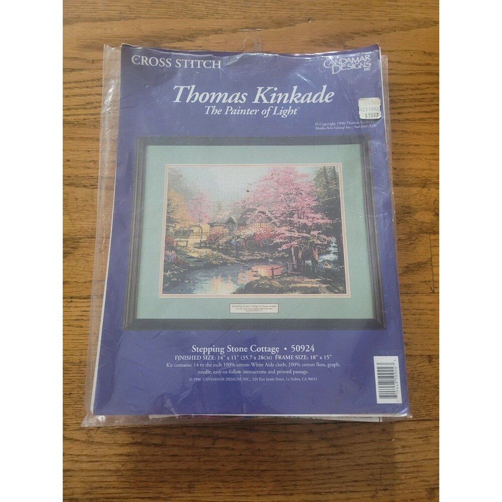 Thomas Kinkade Stepping Stone Cottage Candamar Designs Cross Stitch Kit No 50924